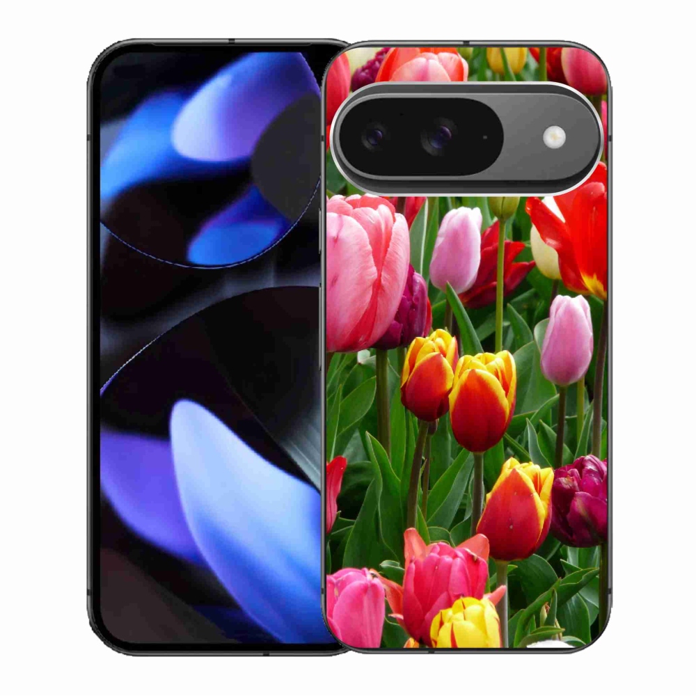 Gél borítás mmCase a Google Pixel 9/9 Pro készülékhez - tulipánok