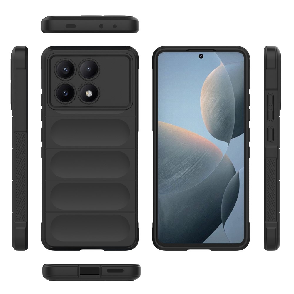 Rugg tartós gél tok a Xiaomi Poco X6 Pro 5G számára - fekete