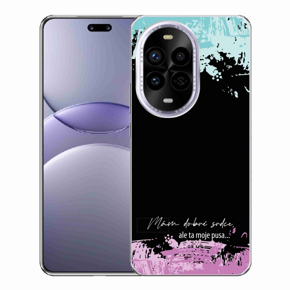 Gél borító mmCase a Huawei Nova 13 Pro 5G számára - vicces szöveg 3 fekete háttérrel