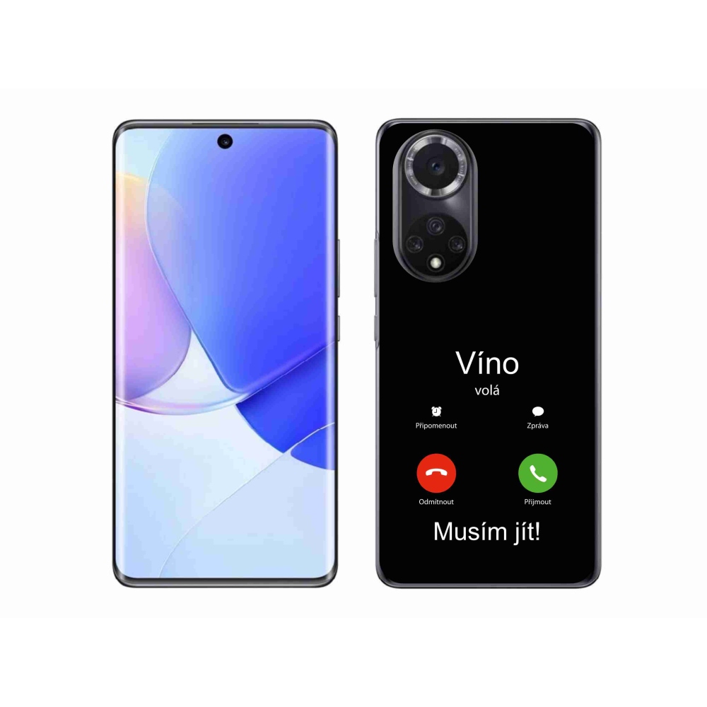 Gél borítás mmCase a Huawei Nova 9-en - bor hívja a fekete hátteret