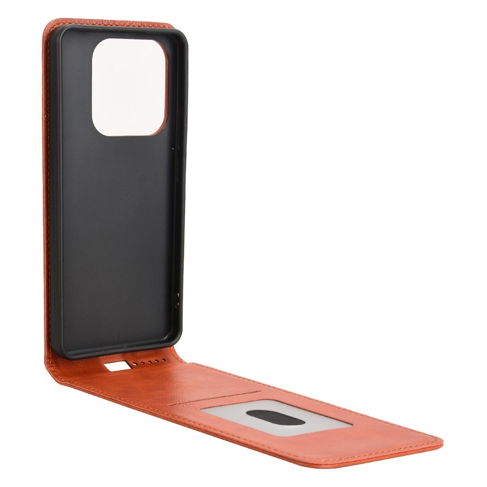 Vert flip tok Xiaomi Redmi Note 14 5G - narancssárga színben