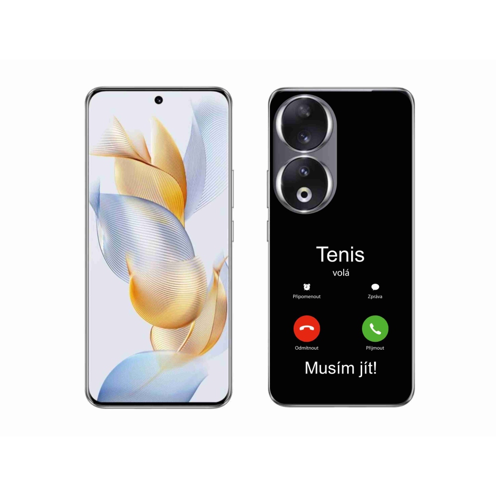 Gél borítás mmCase a Honor 90-hez - teniszhívások fekete háttérrel