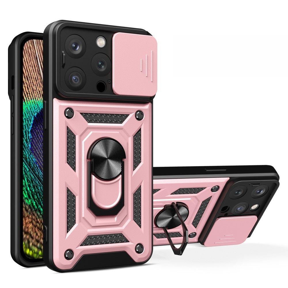 Tartós csúszásbiztos borítás iPhone 15 Pro készülékhez - rózsaarany