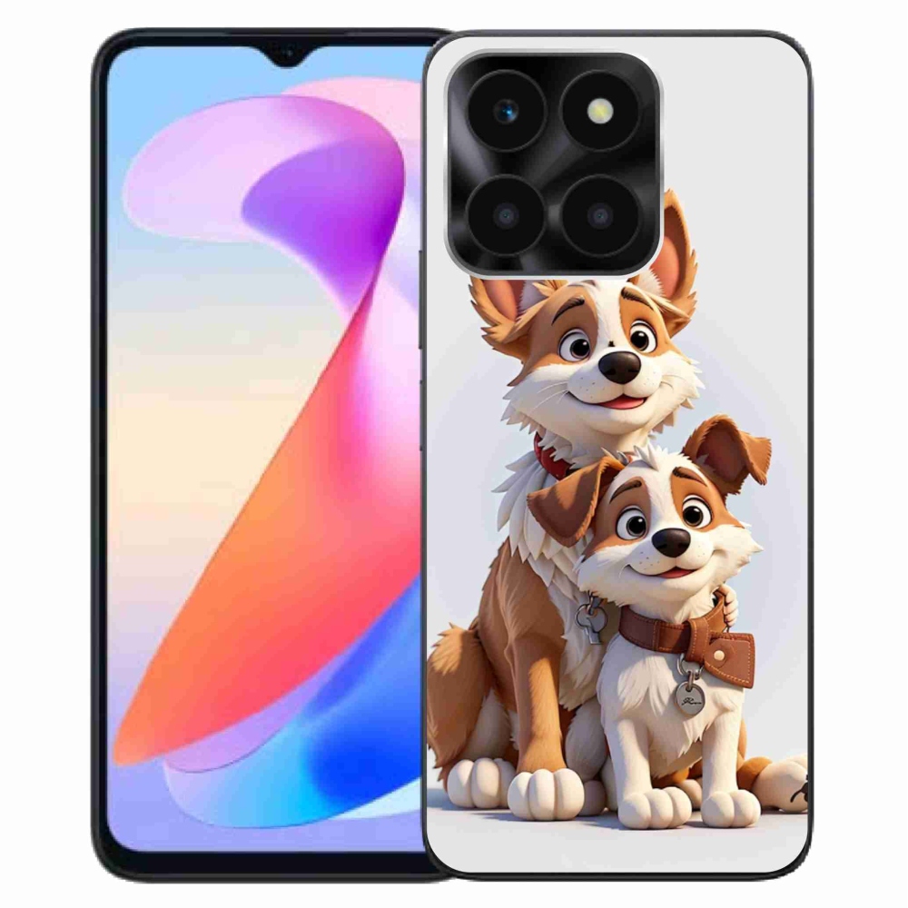 Zselés borítás mmCase a Honor X6a számára - kutyák rajzolása