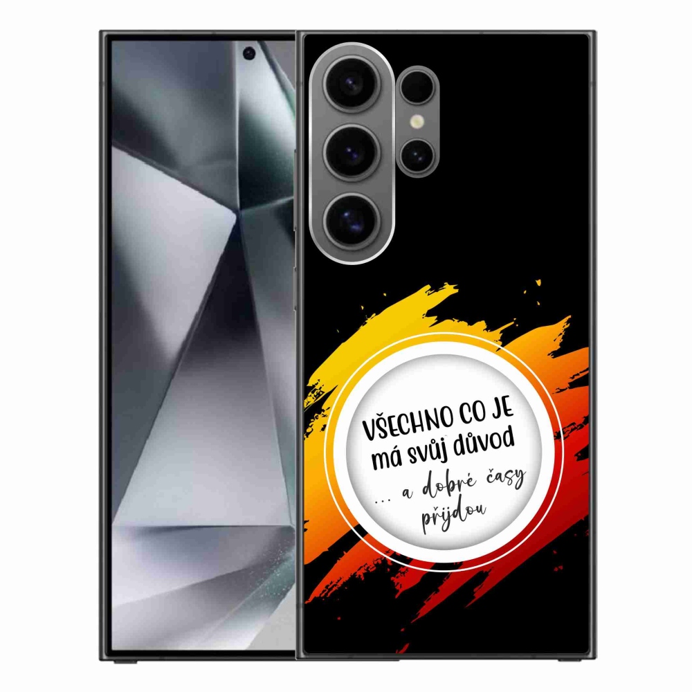 Gél borító mmCase Samsung Galaxy S24 Ultra - idézet 3 fekete háttér