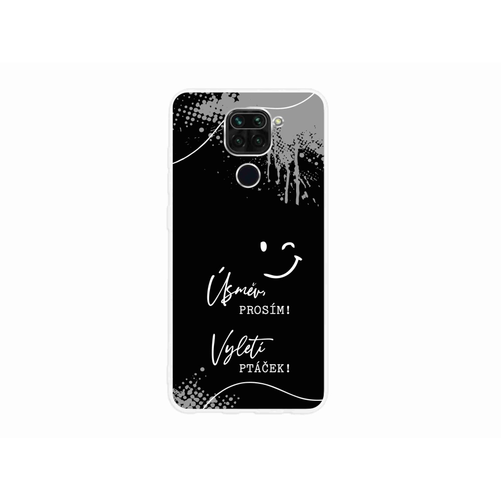 Gél borító mmCase a Xiaomi Redmi Note 9-hez - vicces szöveg 4 fekete háttérrel