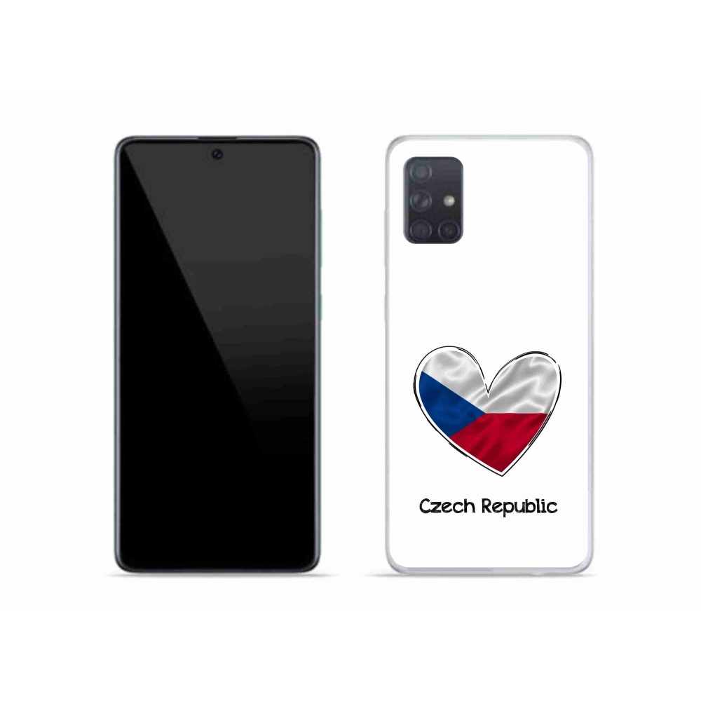 Gél borító mmCase Samsung Galaxy A51 - zászló szív fehér háttérrel