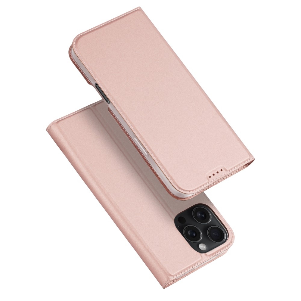 DUX könyvtáska iPhone 16 Pro Max készülékhez - rózsaarany