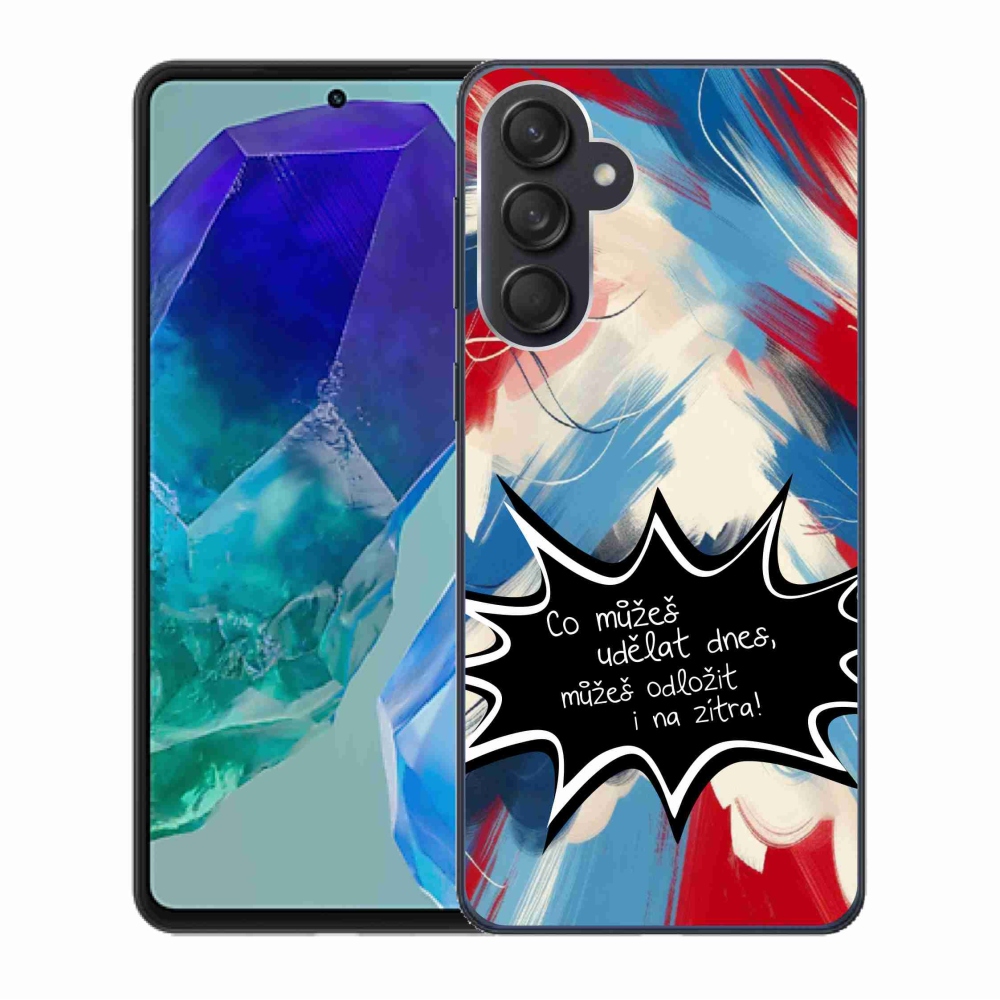 Gél borító mmCase Samsung Galaxy M55 5G - vicces szöveg 9 fekete háttér