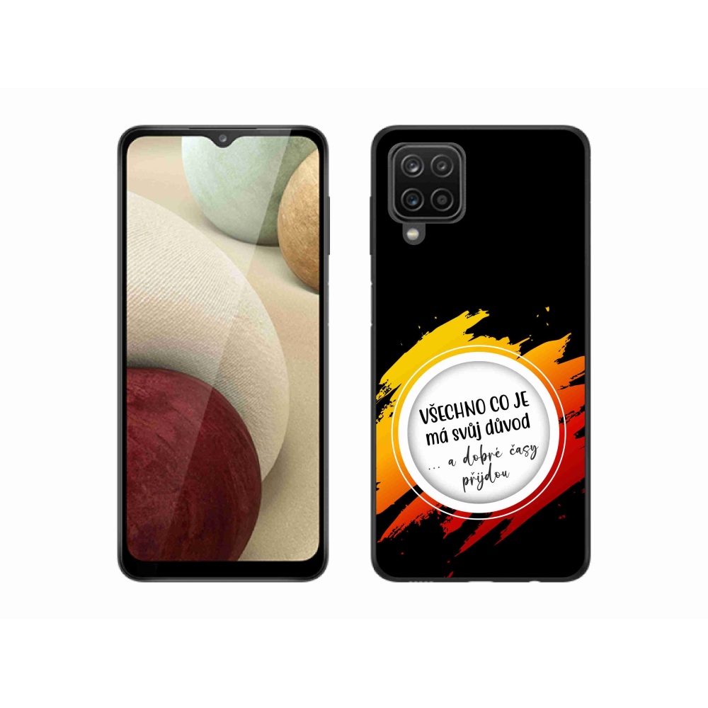 Gél borítás mmCase Samsung Galaxy A12 - idézet 3 fekete háttér