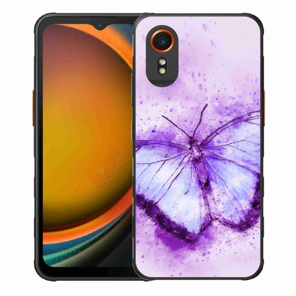 Gél borítás mmCase Samsung Galaxy Xcover 7 készülékhez - lila pillangó
