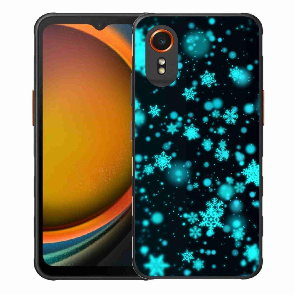 Gél borítás mmCase Samsung Galaxy Xcover 7 készülékhez - hópelyhek 1