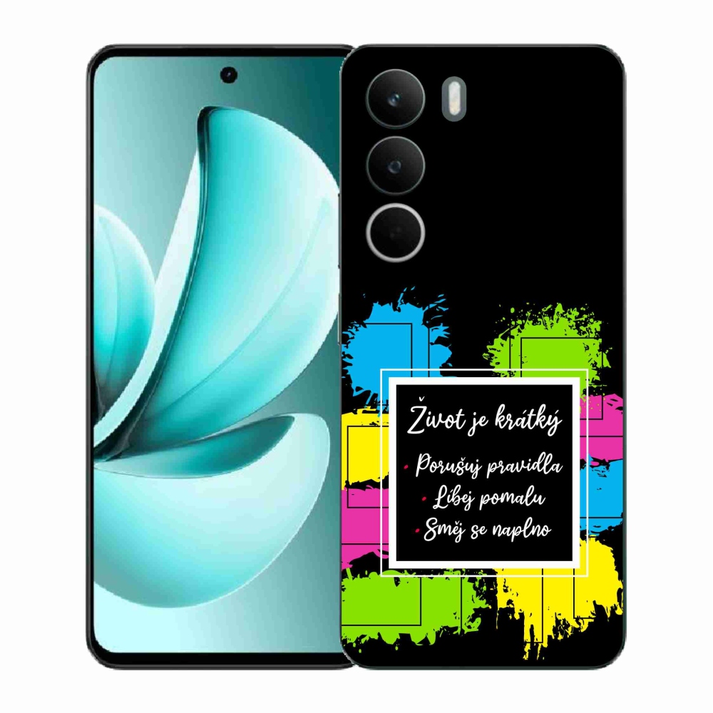 Gél borítás mmCase a Realme C71-en - idézet 5 fekete háttér