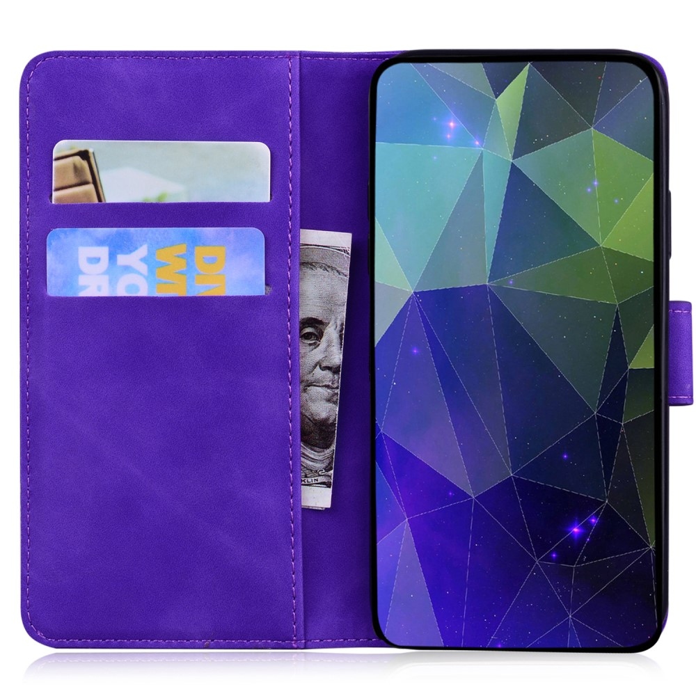 Szilárd könyvtáska a Realme 12 5G/12x 5G készülékhez - lila