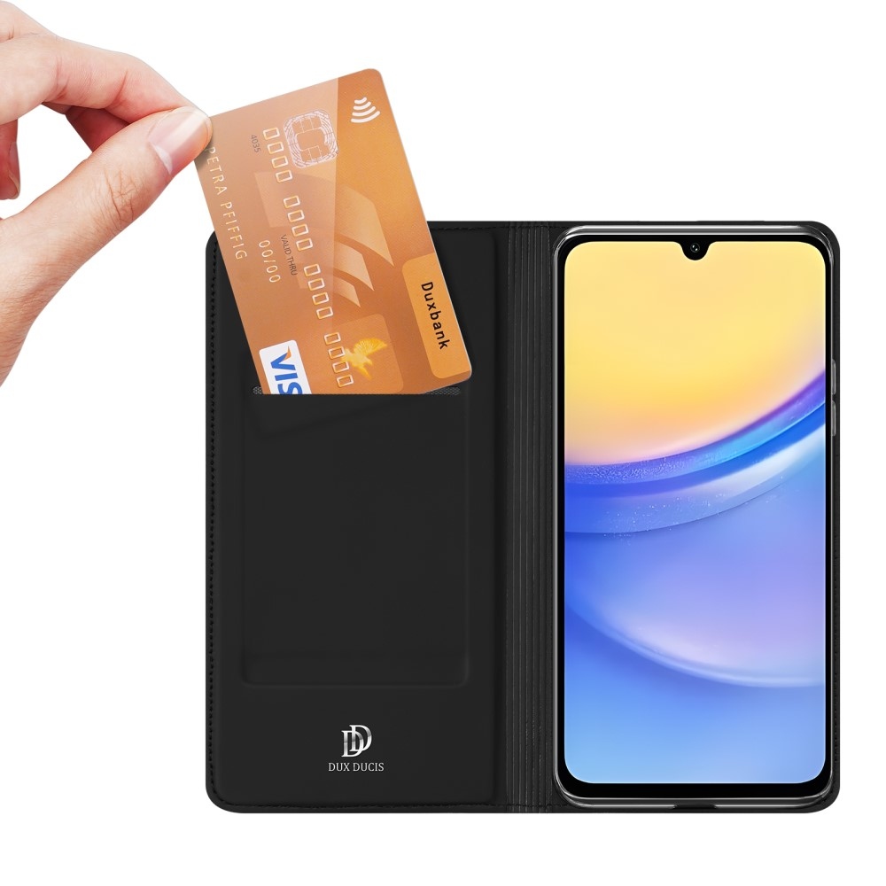 DUX könyvtáska Samsung Galaxy A16 4G/5G készülékhez - fekete