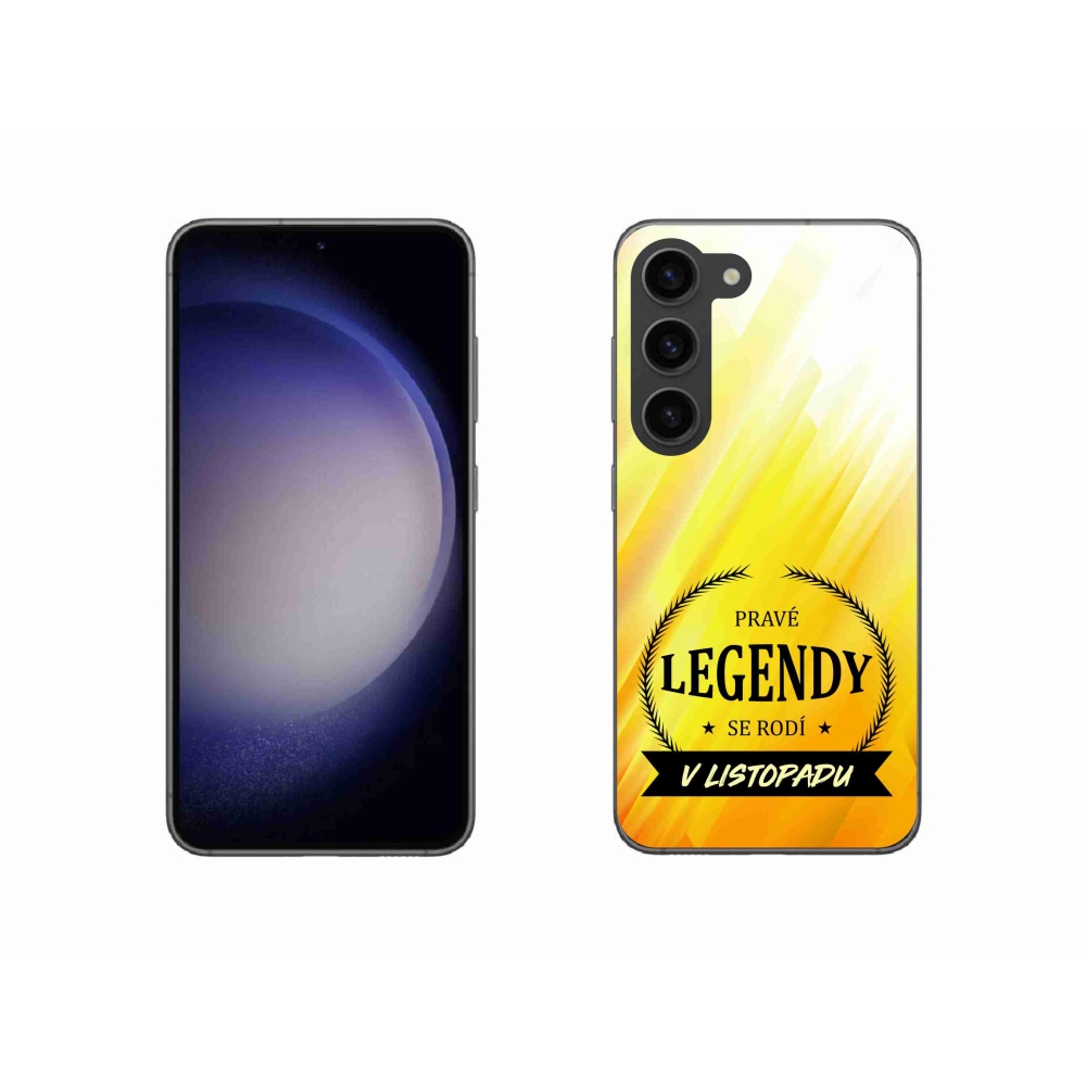 Gél borítás mmCase Samsung Galaxy S23 5G - Legendák novemberben sárga háttérrel