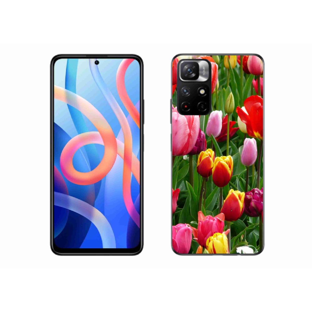 Gél borítás mmCase a Xiaomi Redmi Note 11S 5G számára - tulipánok