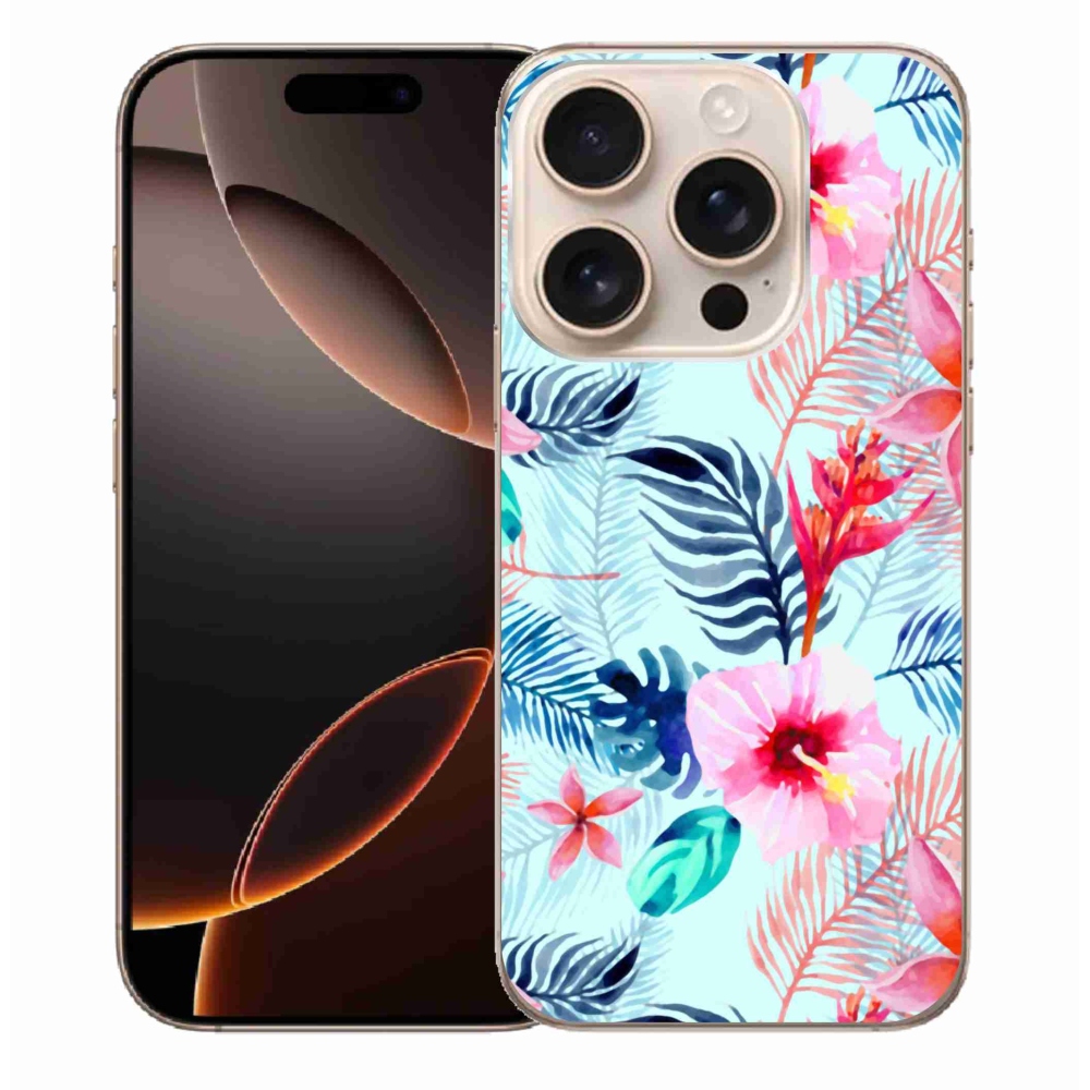 Zselés borítás mmCase iPhone 16 Pro Max készülékhez - virágok