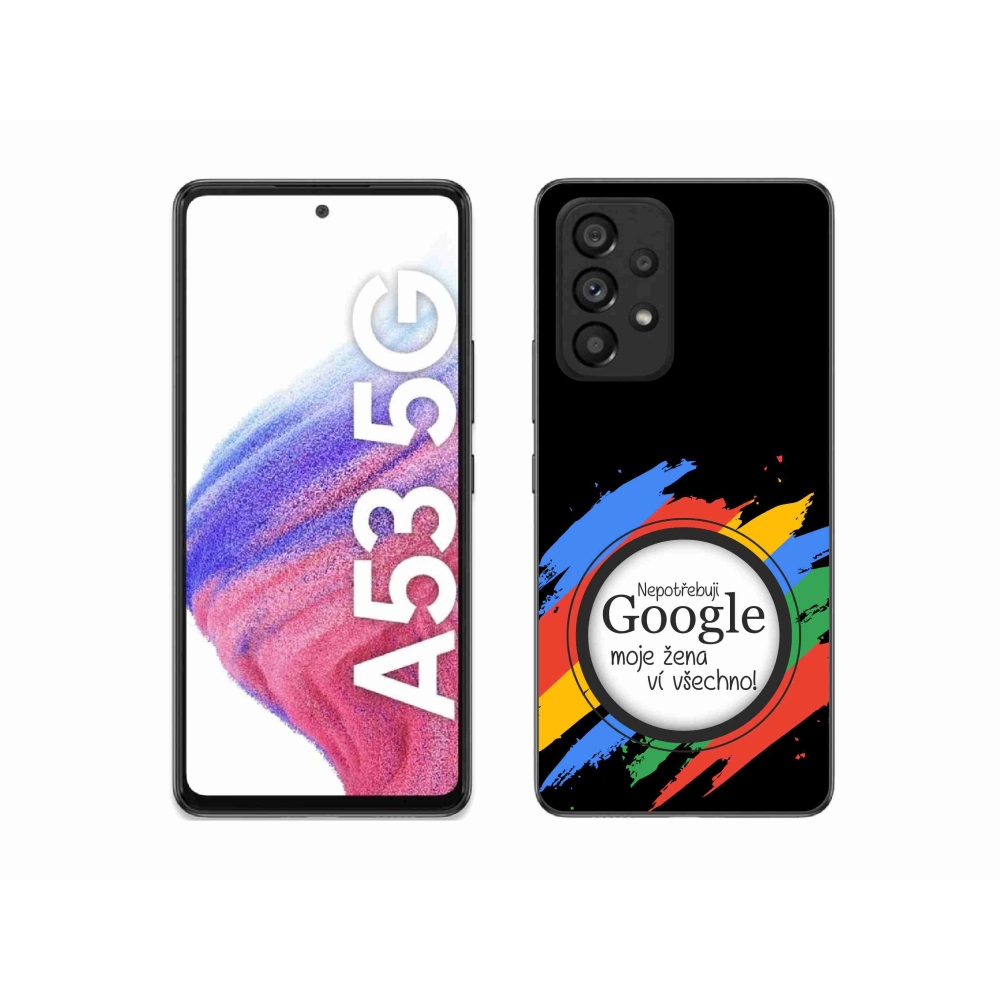 Gél borító mmCase Samsung Galaxy A53 5G - a nő mindent tud fekete háttérrel