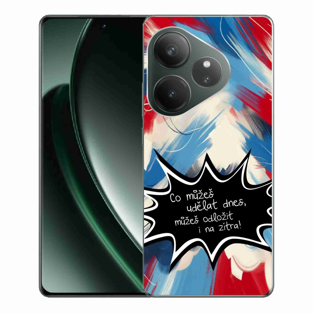 Gél borító mmCase a Realme GT 6 5G/GT 6T 5G számára - vicces szöveg 9 fekete háttér