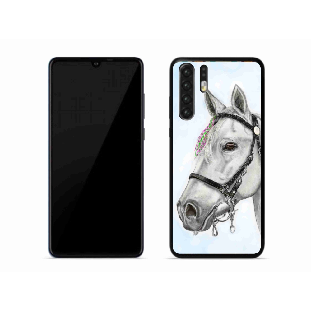 Zselés borítás mmCase a Huawei P30 Pro készülékhez - fehér ló 1