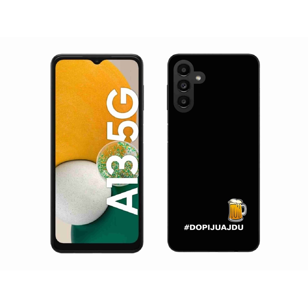 Gél borítás mmCase Samsung Galaxy A13 5G - sör motívum 1 fekete háttér