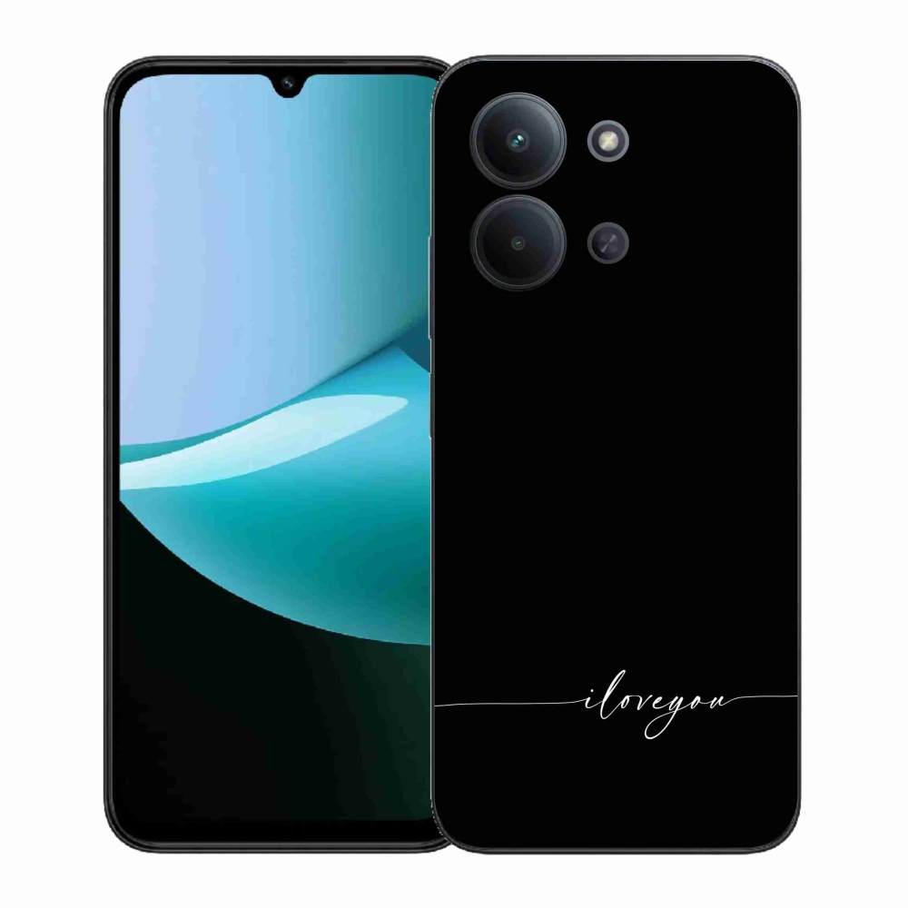 Gél borítás mmCase a Xiaomi Redmi 15C 4G (171mm)/Poco C85 4G (171mm) - I love you fekete háttérrel