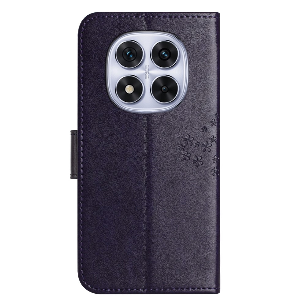 Fa könyv tok Xiaomi Redmi Note 14 Pro 5G/Poco X7 5G/Note 14 Pro+ 5G - sötét lila
