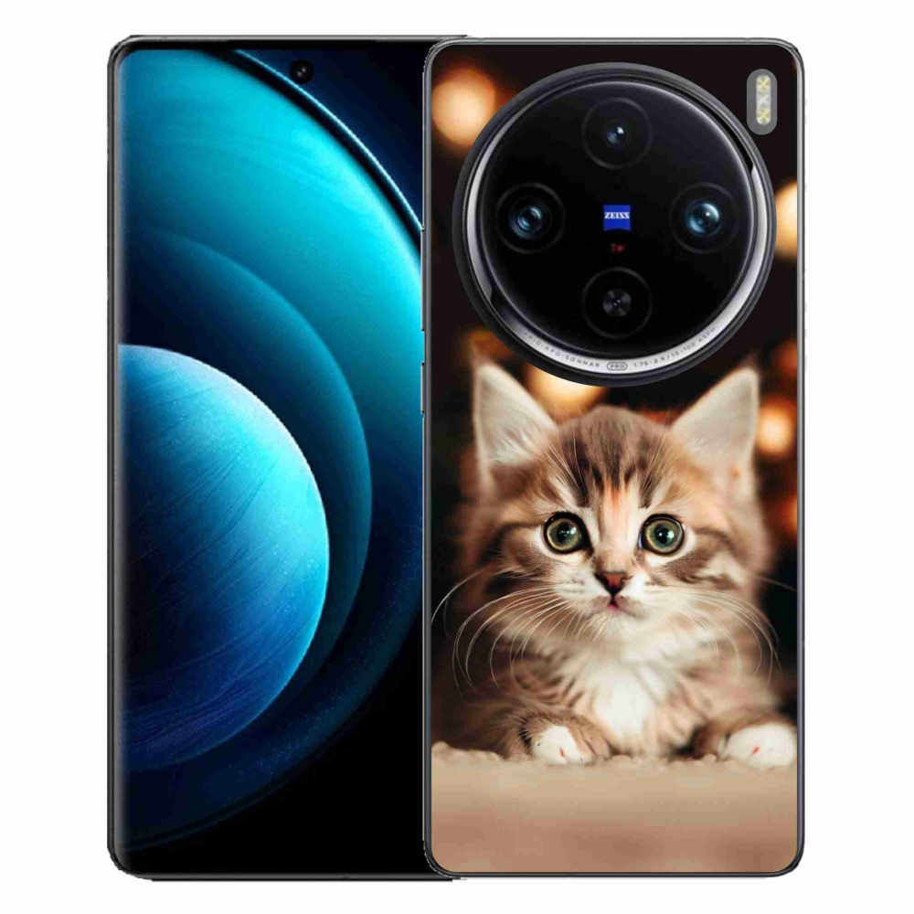Zselés borítás mmCase a Vivo X100 Pro 5G készülékhez - aranyos cica 2