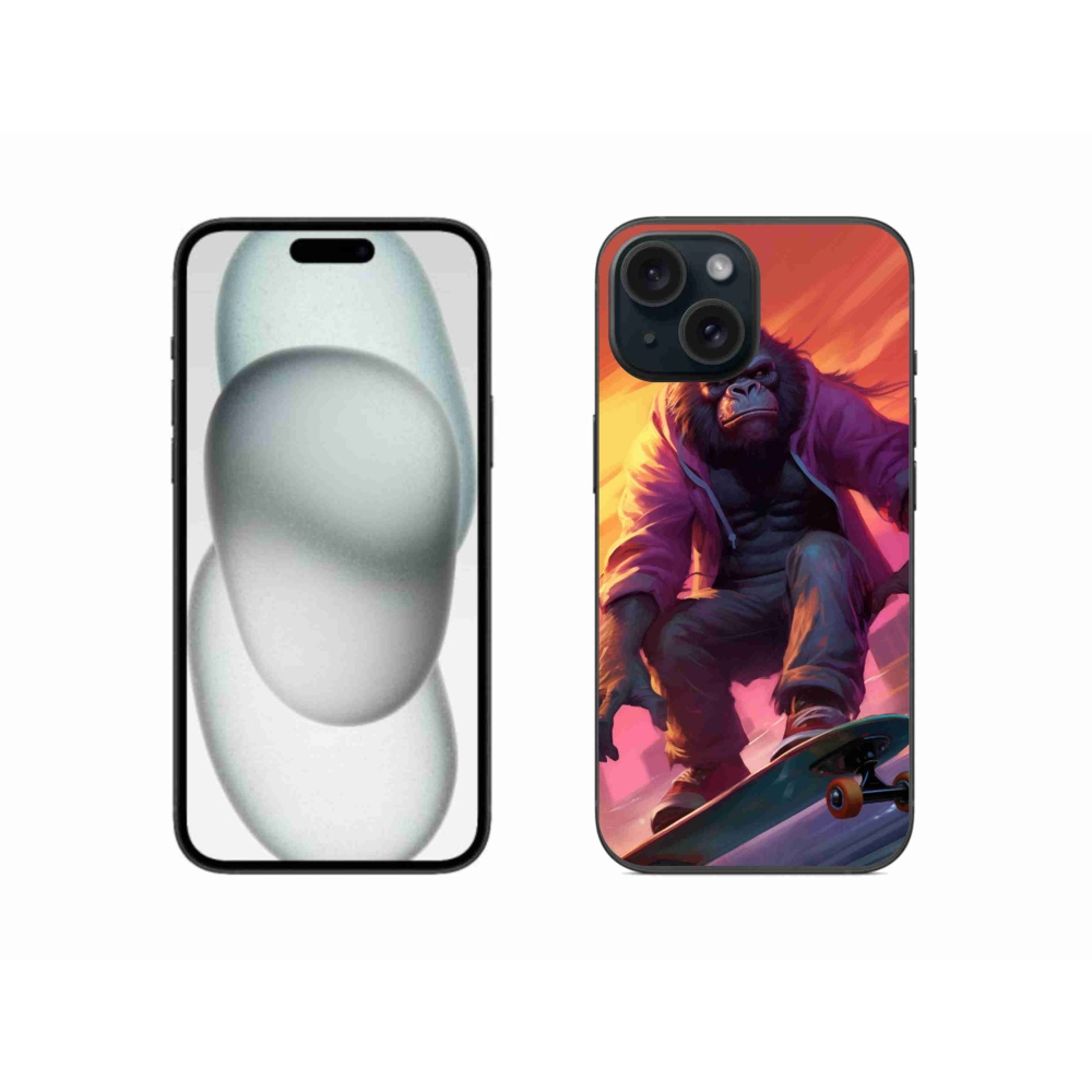 Zselés borítás mmCase iPhone 15 készülékhez - gorilla gördeszkán