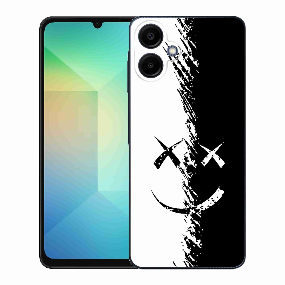 Gél borító mmCase Samsung Galaxy A06 4G - fekete-fehér smiley