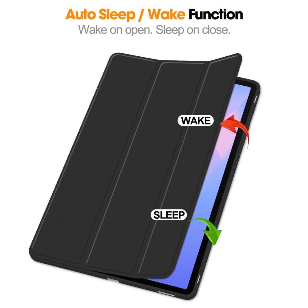 Cases okos záró tok Samsung Galaxy Tab S10 FE+ - fekete