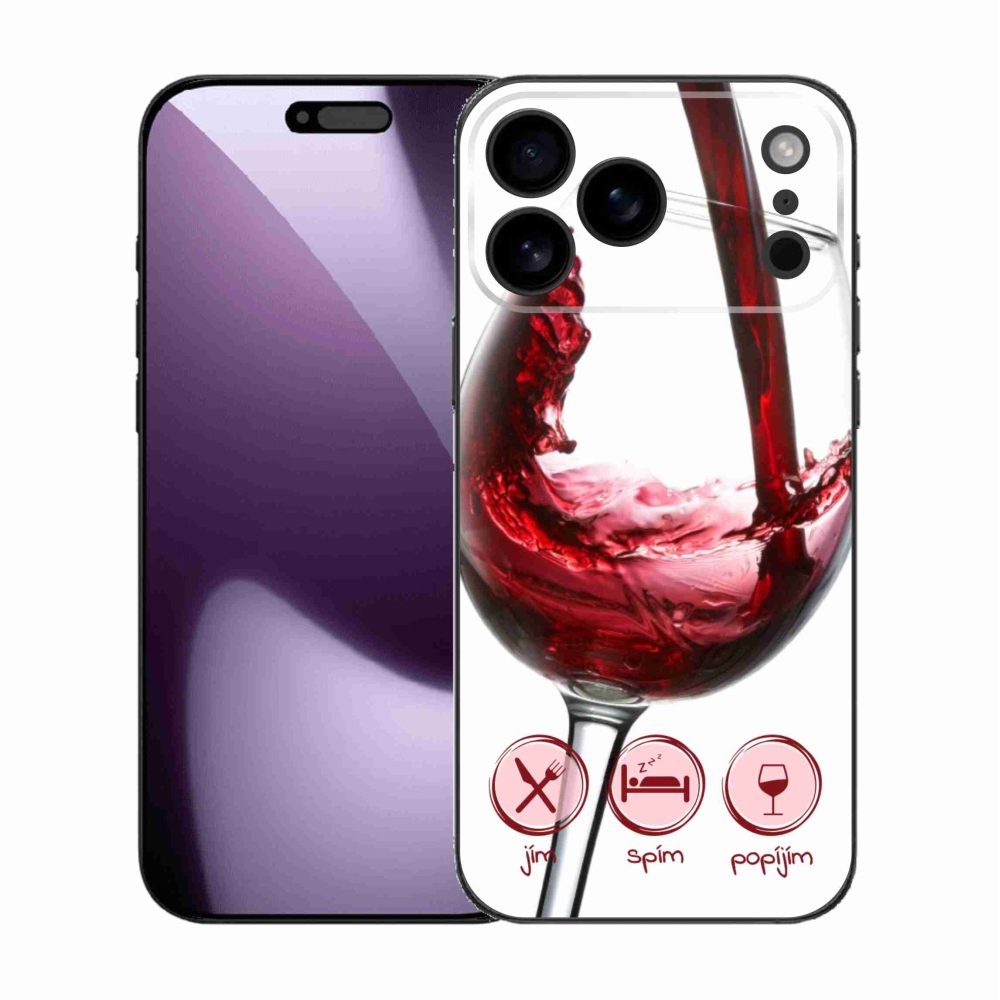 Zselés borítás mmCase iPhone 17 Pro Max készülékhez - borospohár piros