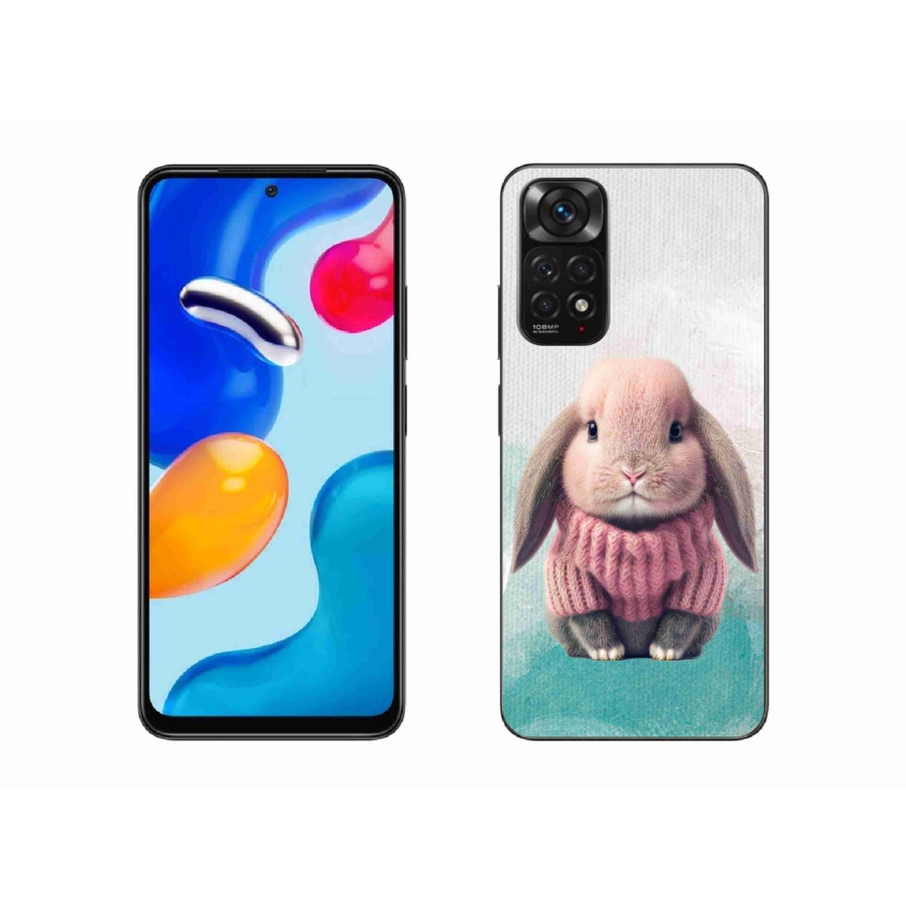 Gél borítás mmCase a Xiaomi Redmi Note 11 4G-hez - nyúl pulóverben