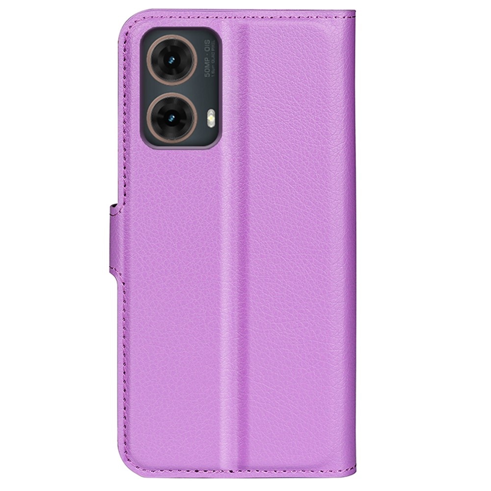 Litchi könyv tok a Motorola Moto G85 5G-hez - lila