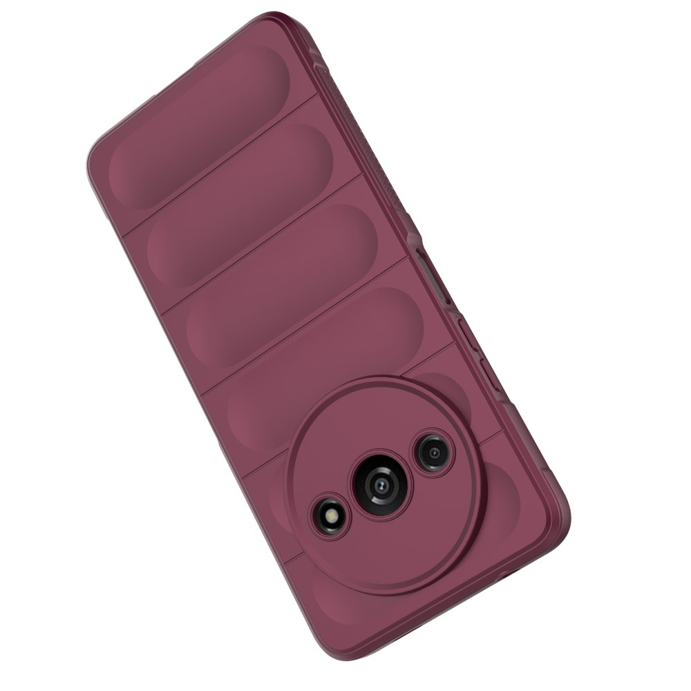 Rugg tartós zselés tok Xiaomi Redmi A3-hoz - bordó színű