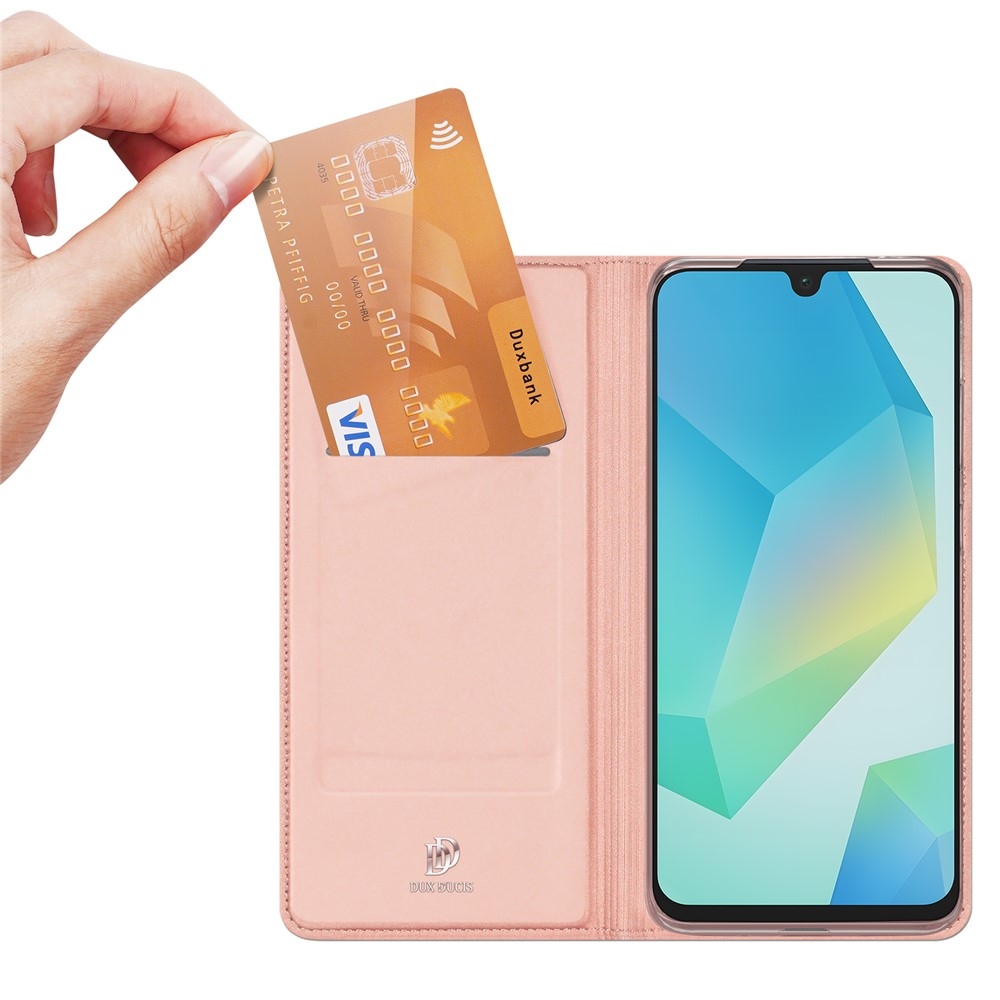 DUX könyvtáska Samsung Galaxy A17 5G - rózsaarany