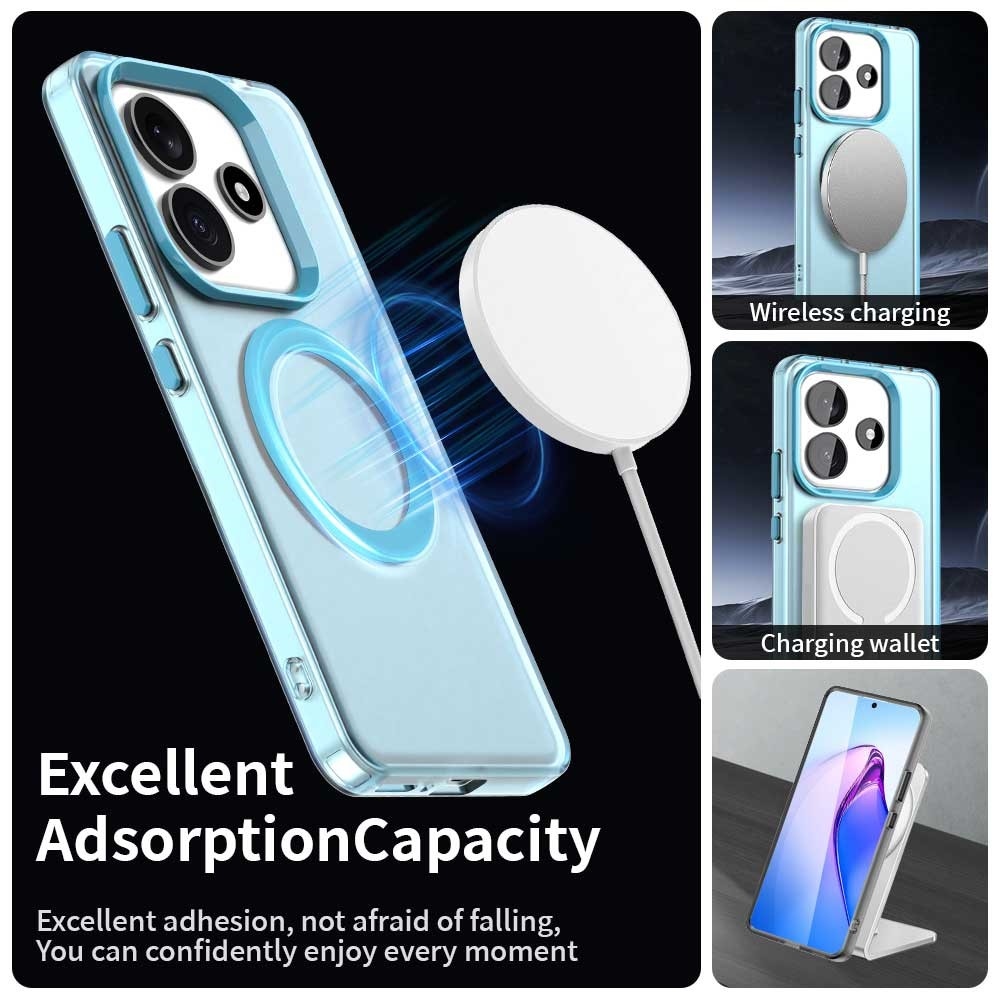 Candy zselés tok MagSafe-val a Xiaomi Redmi Note 14 5G-n - kék