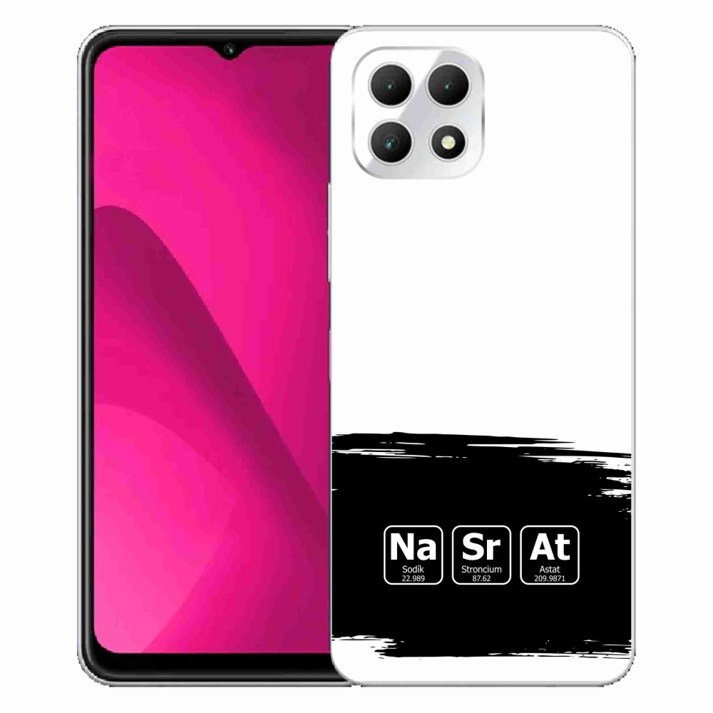 Gél borító mmCase a T-Mobile T Phone 2 készülékhez - kémiai elemek fekete és fehér háttérrel