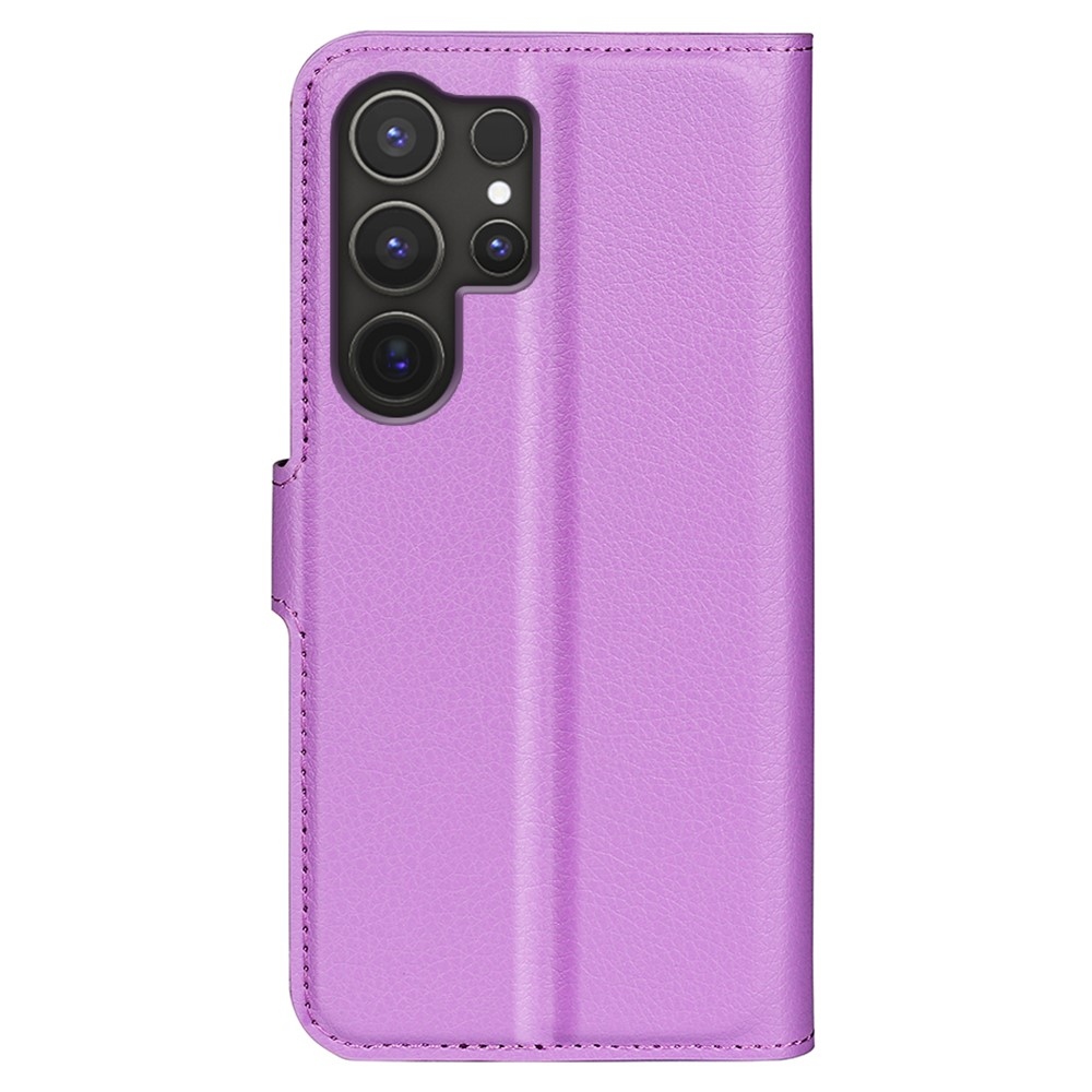 Litchi könyv tok Samsung Galaxy S25 Ultra készülékhez - lila