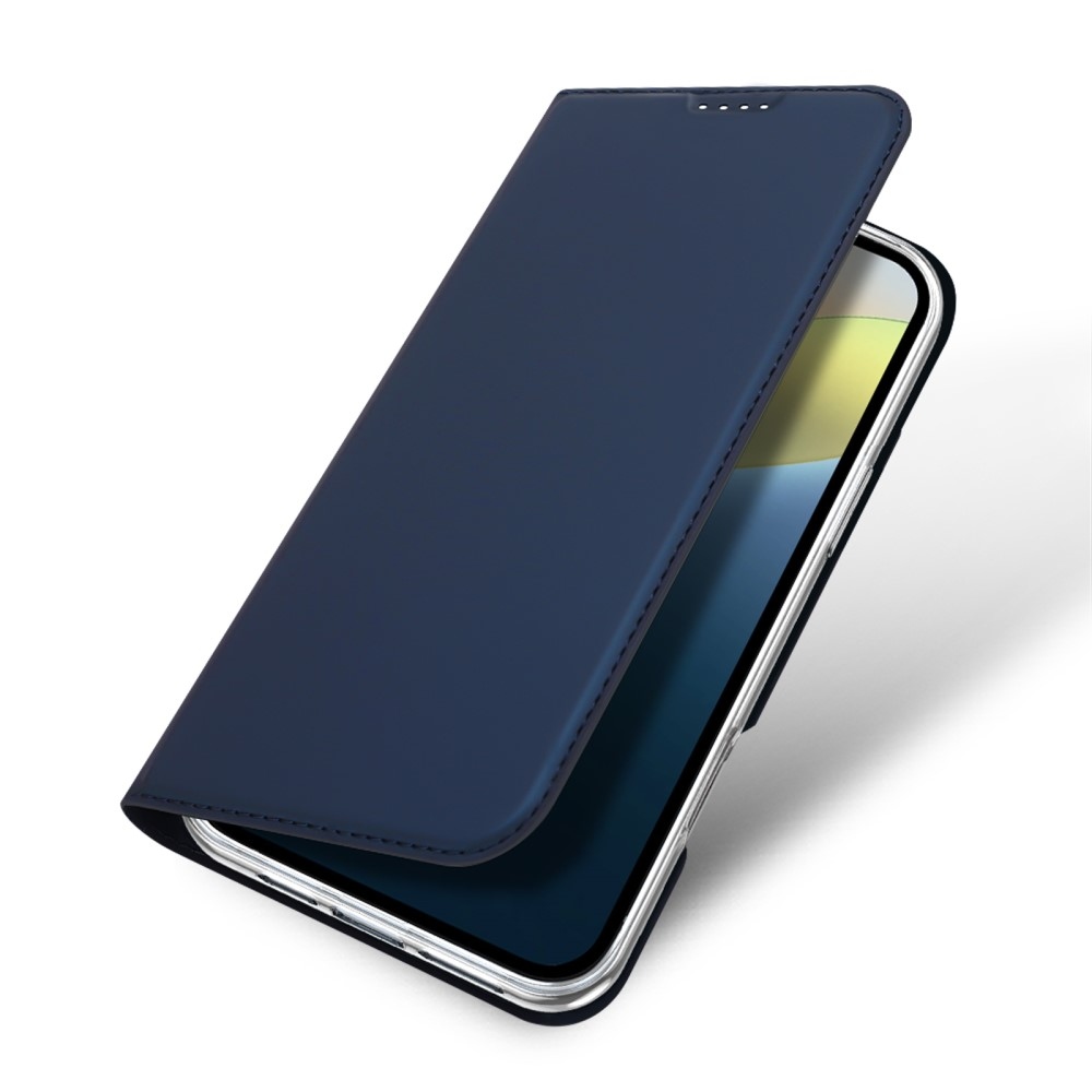 DUX könyvtáska iPhone 16 Plus készülékhez - sötétkék