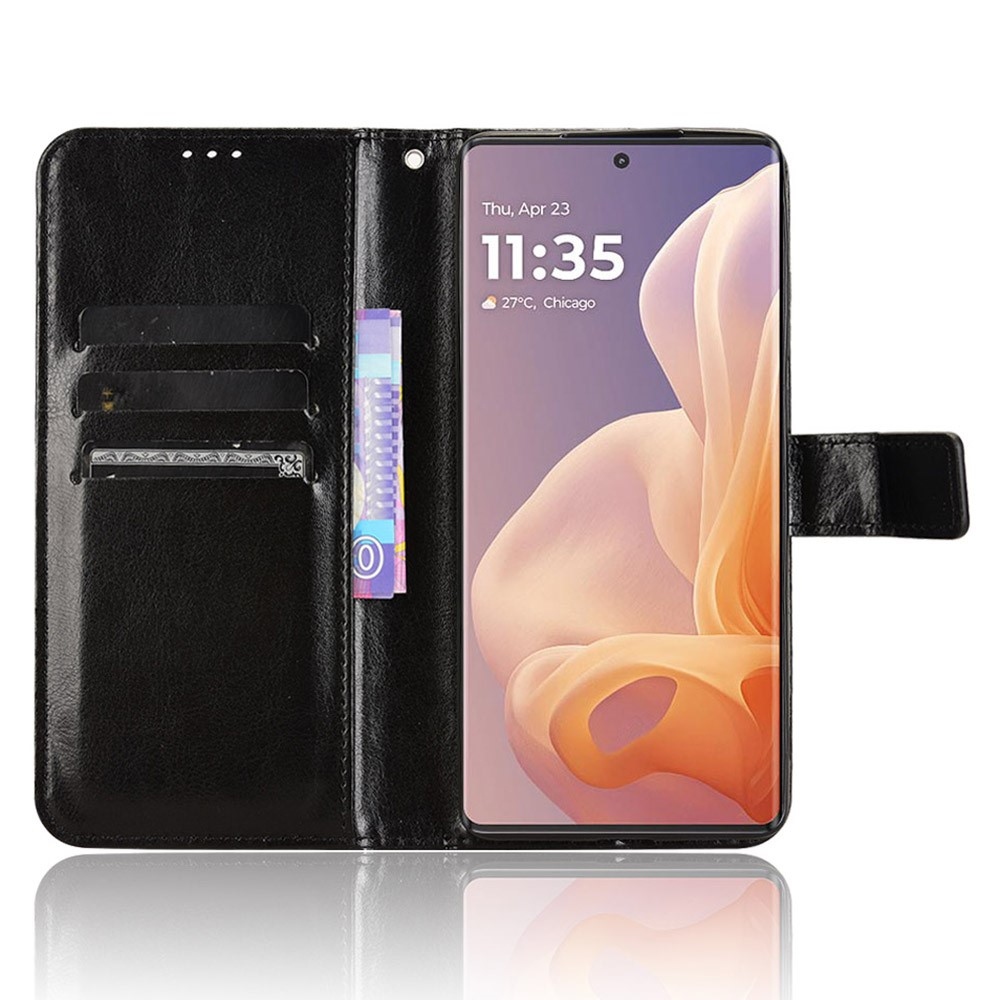 Őrült könyv tok a Motorola Moto G85 5G-hez - fekete