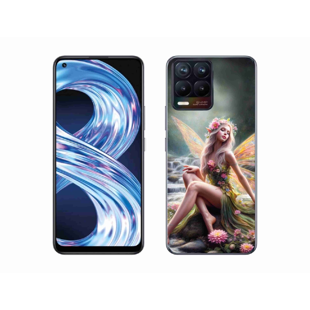 Gél borítás mmCase a Realme 8 Pro-hoz - pillangó nő 1