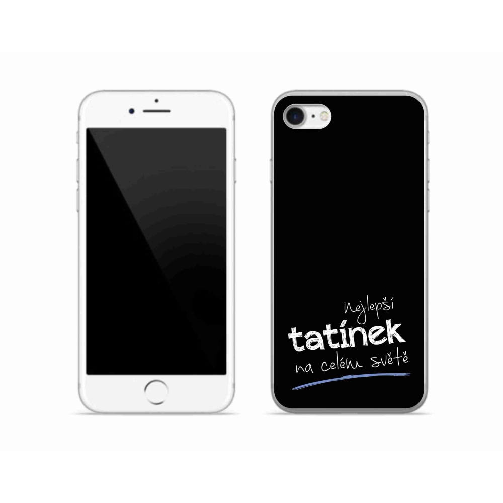 Gél borítás mmCase iPhone SE (2022) - Best Daddy 4 fekete háttérrel
