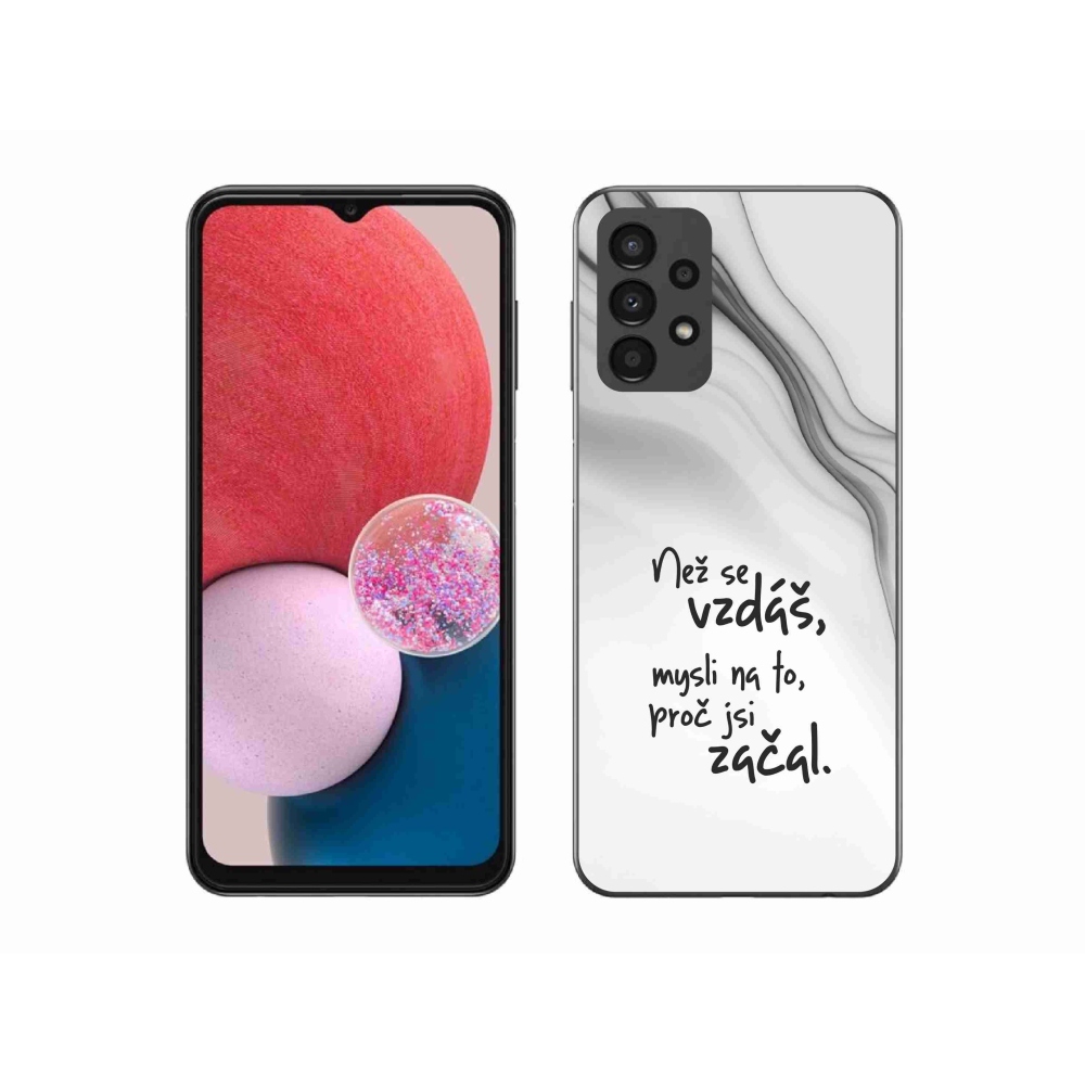 Gél borítás mmCase Samsung Galaxy A13 4G - idézet 2 fehér háttér