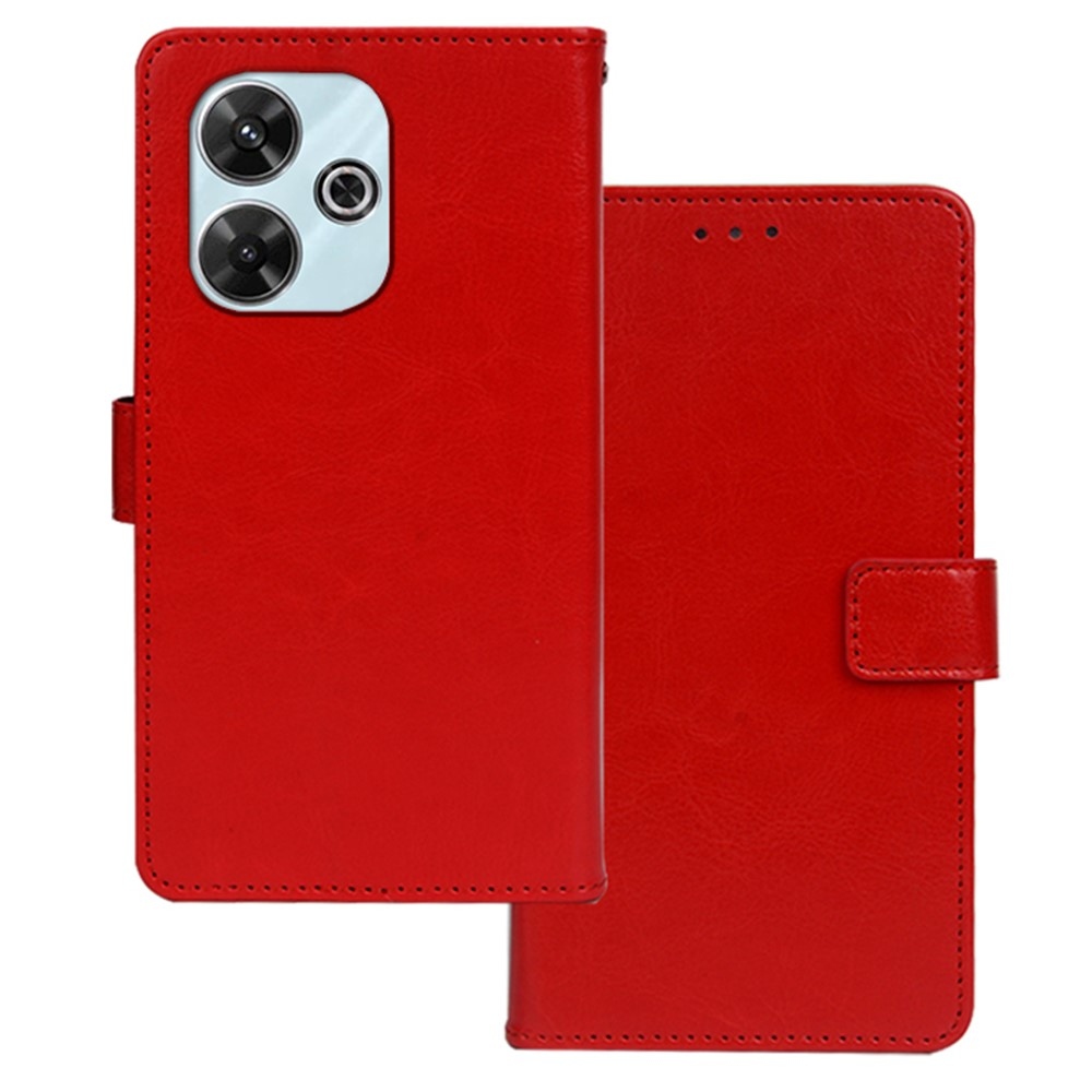IDEWEI könyvtáska Xiaomi Redmi 13 4G/Poco M6 4G - piros