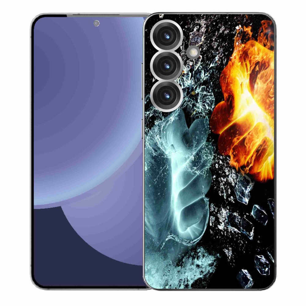 Zselés borítás mmCase Samsung Galaxy S25+ - víz és tűz