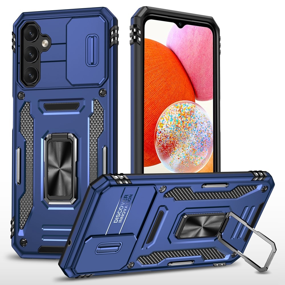 Lencseálló hibrid borítás Samsung Galaxy A15 4G/5G készülékhez - sötétkék