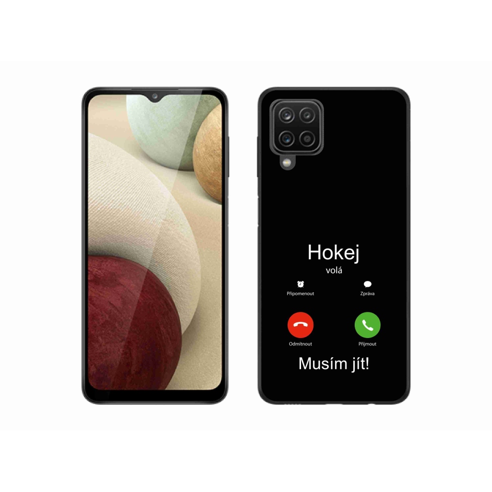 Gél borító mmCase Samsung Galaxy M12 - hoki hívások fekete háttérrel