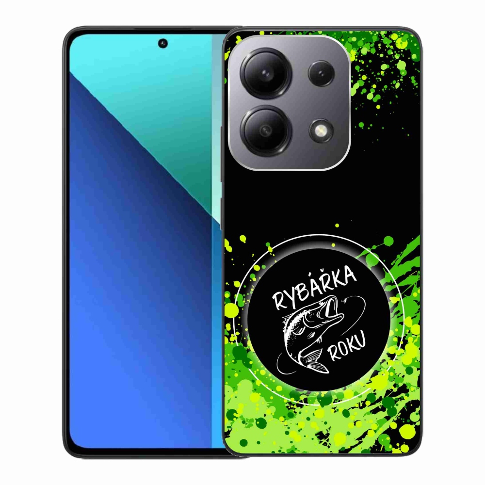 Gél borító mmCase a Xiaomi Redmi Note 13-hoz - az év halászának fekete háttere